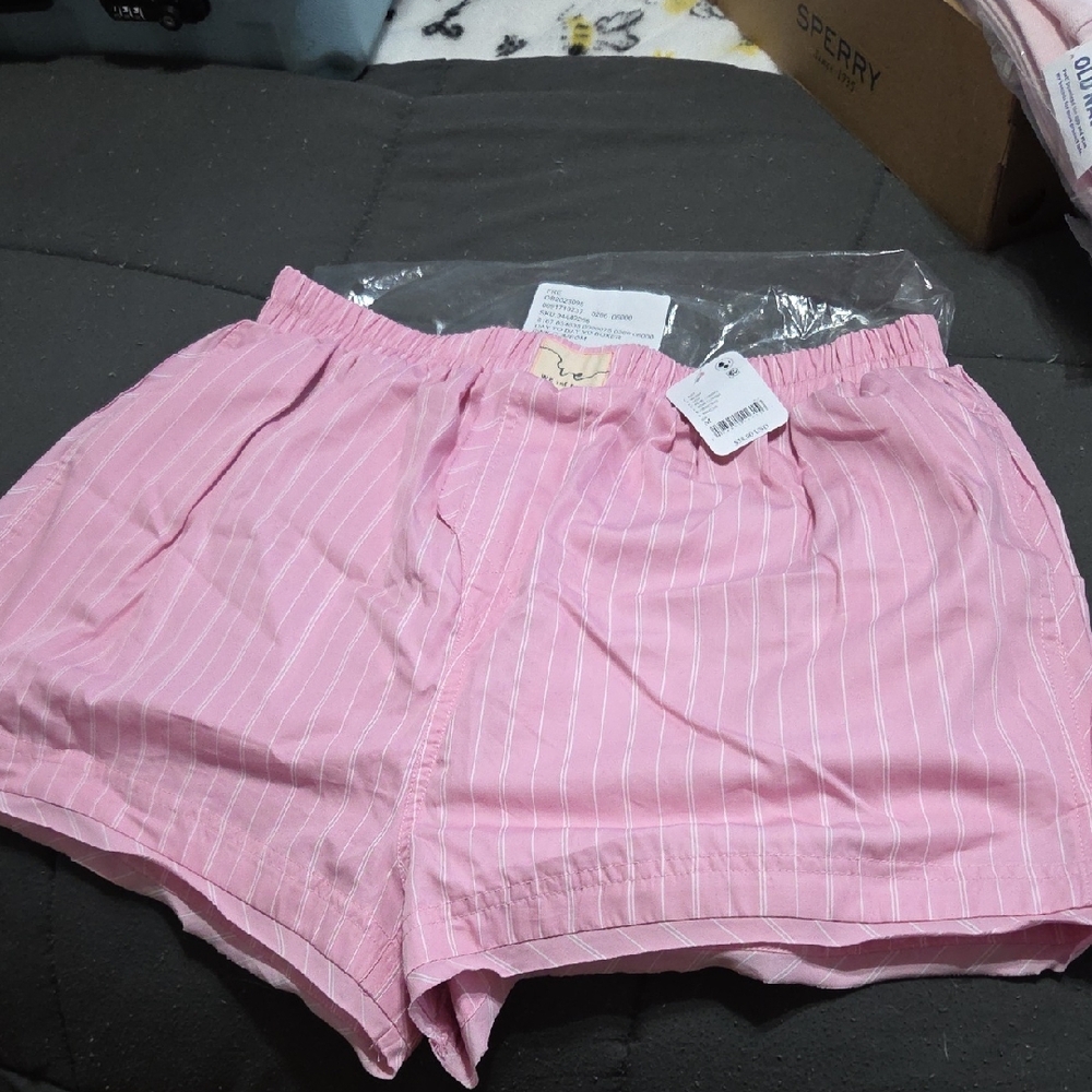 We The Free Pink and White Striped Shorts